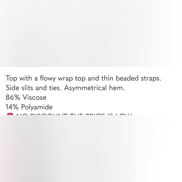 NWOT Zara Wrap Asymmetrical Beaded Top Sz M - Picture 7 of 8